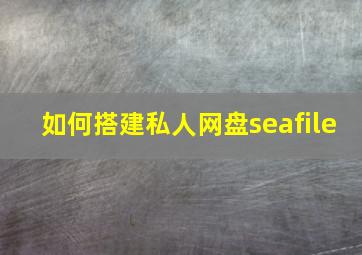 如何搭建私人网盘seafile