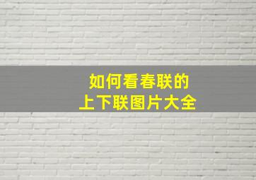 如何看春联的上下联图片大全