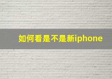 如何看是不是新iphone