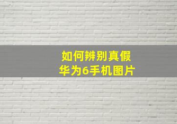 如何辨别真假华为6手机图片