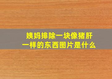 姨妈排除一块像猪肝一样的东西图片是什么