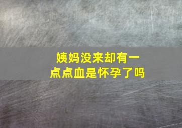 姨妈没来却有一点点血是怀孕了吗