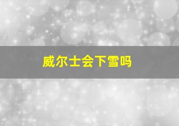 威尔士会下雪吗