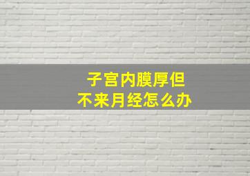 子宫内膜厚但不来月经怎么办