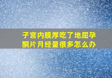 子宫内膜厚吃了地屈孕酮片月经量很多怎么办