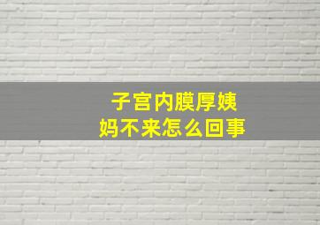 子宫内膜厚姨妈不来怎么回事