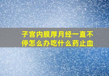 子宫内膜厚月经一直不停怎么办吃什么药止血