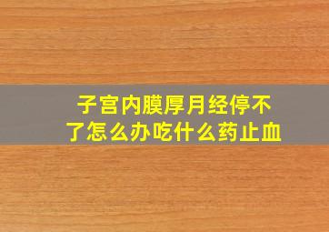 子宫内膜厚月经停不了怎么办吃什么药止血