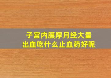 子宫内膜厚月经大量出血吃什么止血药好呢