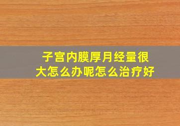 子宫内膜厚月经量很大怎么办呢怎么治疗好