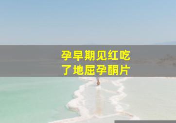 孕早期见红吃了地屈孕酮片