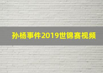 孙杨事件2019世锦赛视频