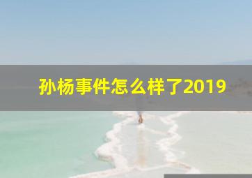 孙杨事件怎么样了2019