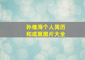 孙继海个人简历和成就图片大全