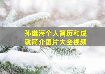 孙继海个人简历和成就简介图片大全视频