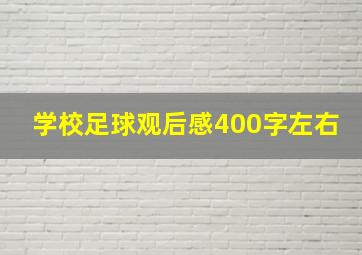 学校足球观后感400字左右