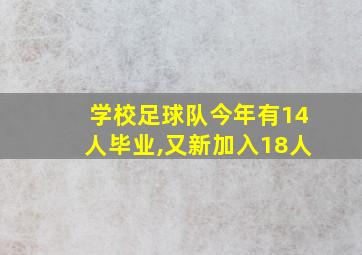 学校足球队今年有14人毕业,又新加入18人