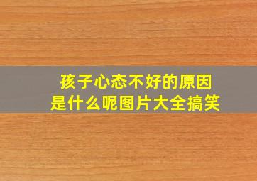 孩子心态不好的原因是什么呢图片大全搞笑