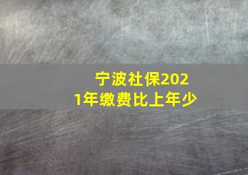 宁波社保2021年缴费比上年少