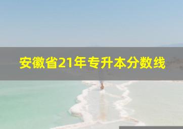 安徽省21年专升本分数线