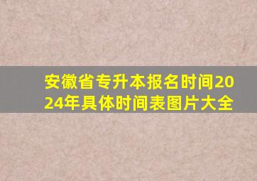 安徽省专升本报名时间2024年具体时间表图片大全