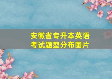 安徽省专升本英语考试题型分布图片