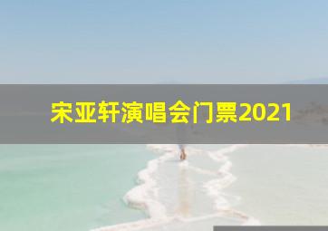 宋亚轩演唱会门票2021