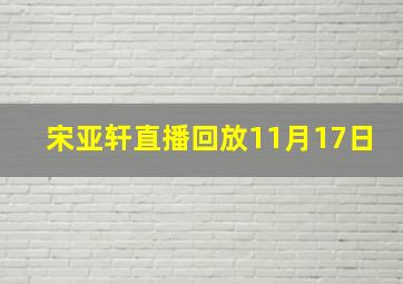 宋亚轩直播回放11月17日