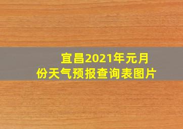 宜昌2021年元月份天气预报查询表图片