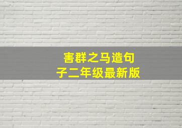 害群之马造句子二年级最新版