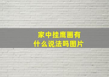 家中挂鹰画有什么说法吗图片