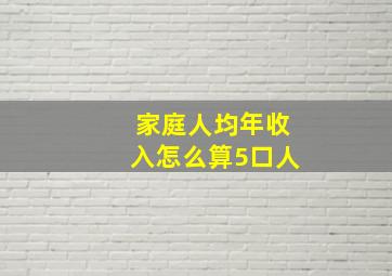 家庭人均年收入怎么算5口人