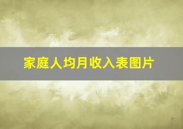 家庭人均月收入表图片