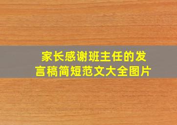 家长感谢班主任的发言稿简短范文大全图片