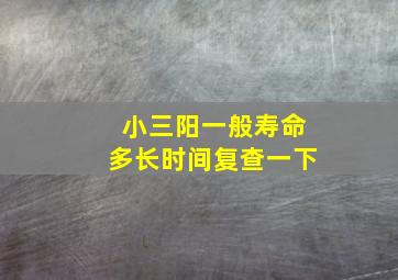 小三阳一般寿命多长时间复查一下