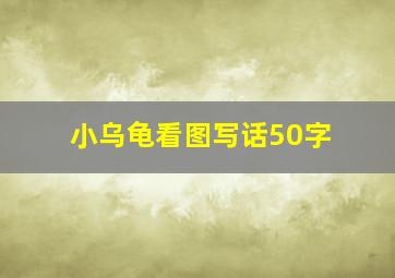 小乌龟看图写话50字