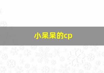 小呆呆的cp