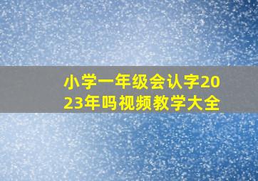 小学一年级会认字2023年吗视频教学大全