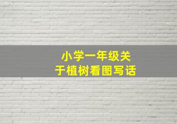 小学一年级关于植树看图写话