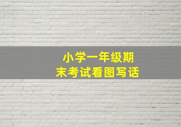 小学一年级期末考试看图写话