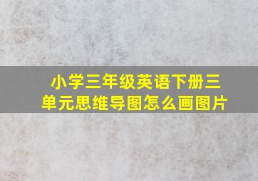 小学三年级英语下册三单元思维导图怎么画图片