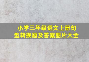 小学三年级语文上册句型转换题及答案图片大全