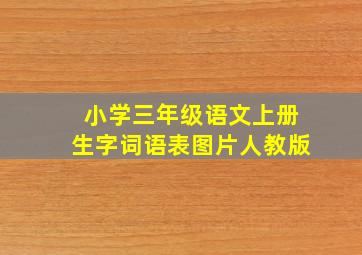 小学三年级语文上册生字词语表图片人教版