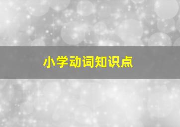 小学动词知识点