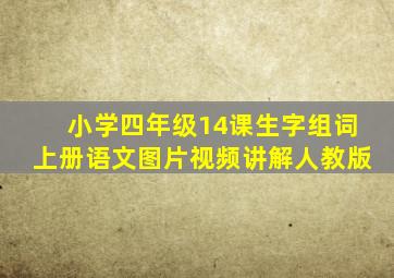 小学四年级14课生字组词上册语文图片视频讲解人教版