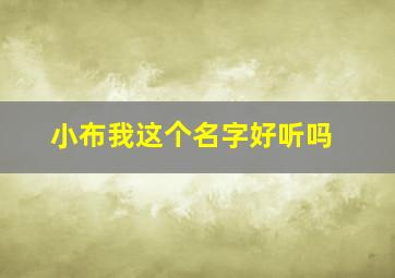 小布我这个名字好听吗