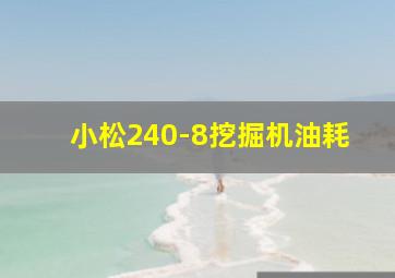 小松240-8挖掘机油耗