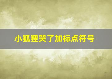 小狐狸哭了加标点符号