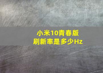 小米10青春版刷新率是多少Hz