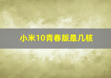 小米10青春版是几核